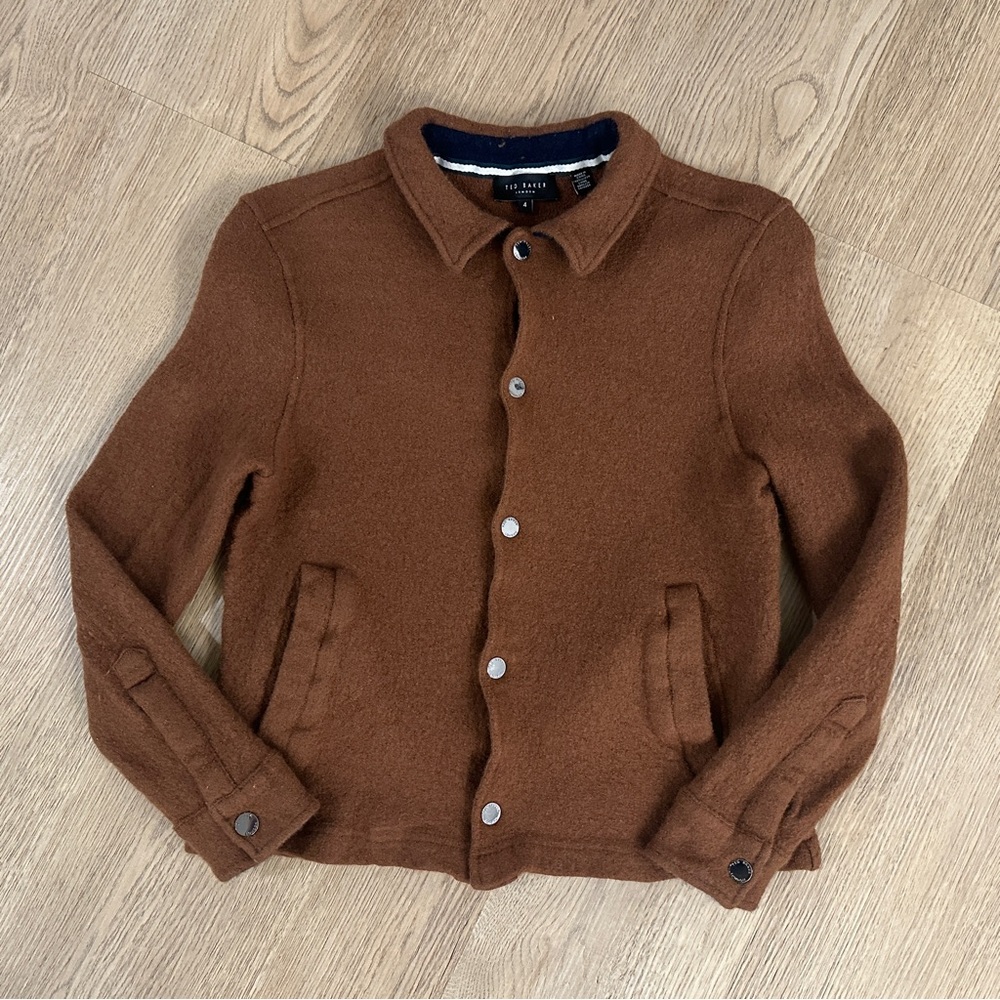 Ted Baker Wool Button Up Jacket